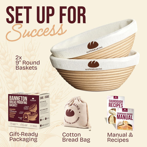 Superbaking Banneton gift eco-box makes a thoughtful home baker present.