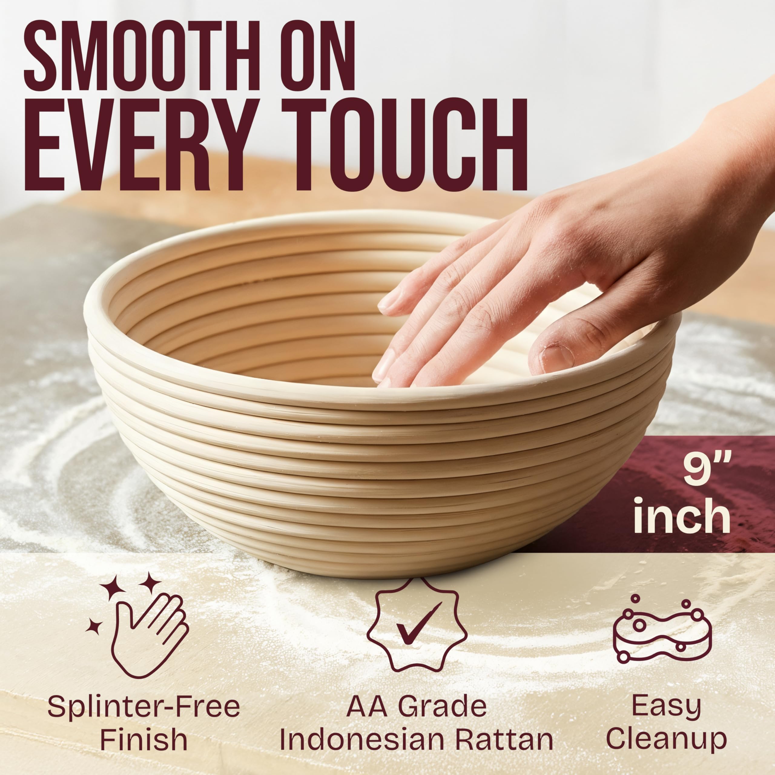 Superbaking Banneton proofing bag helps keep loaves fresh after proofing.