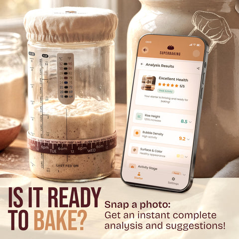 Spatula from Superbaking starter kit for thorough mixing