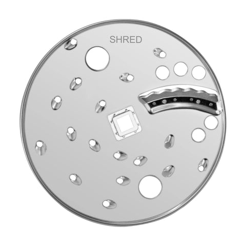 Superbobi slice disc blade close-up showing precise stainless steel cutting.