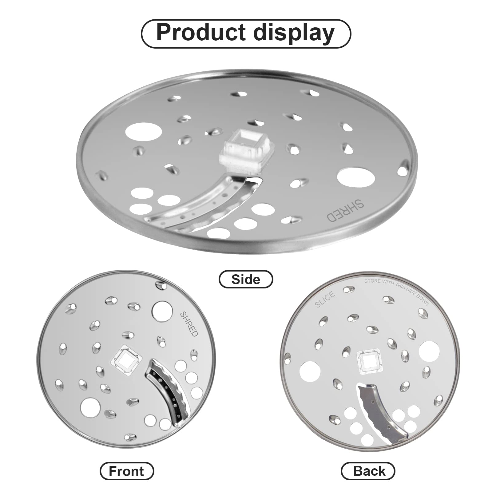 Superbobi 6.5-inch stainless disc blade close-up highlighting durability.