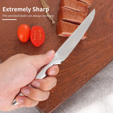 SuperCook knife set displayed on table ready for family dining occasions