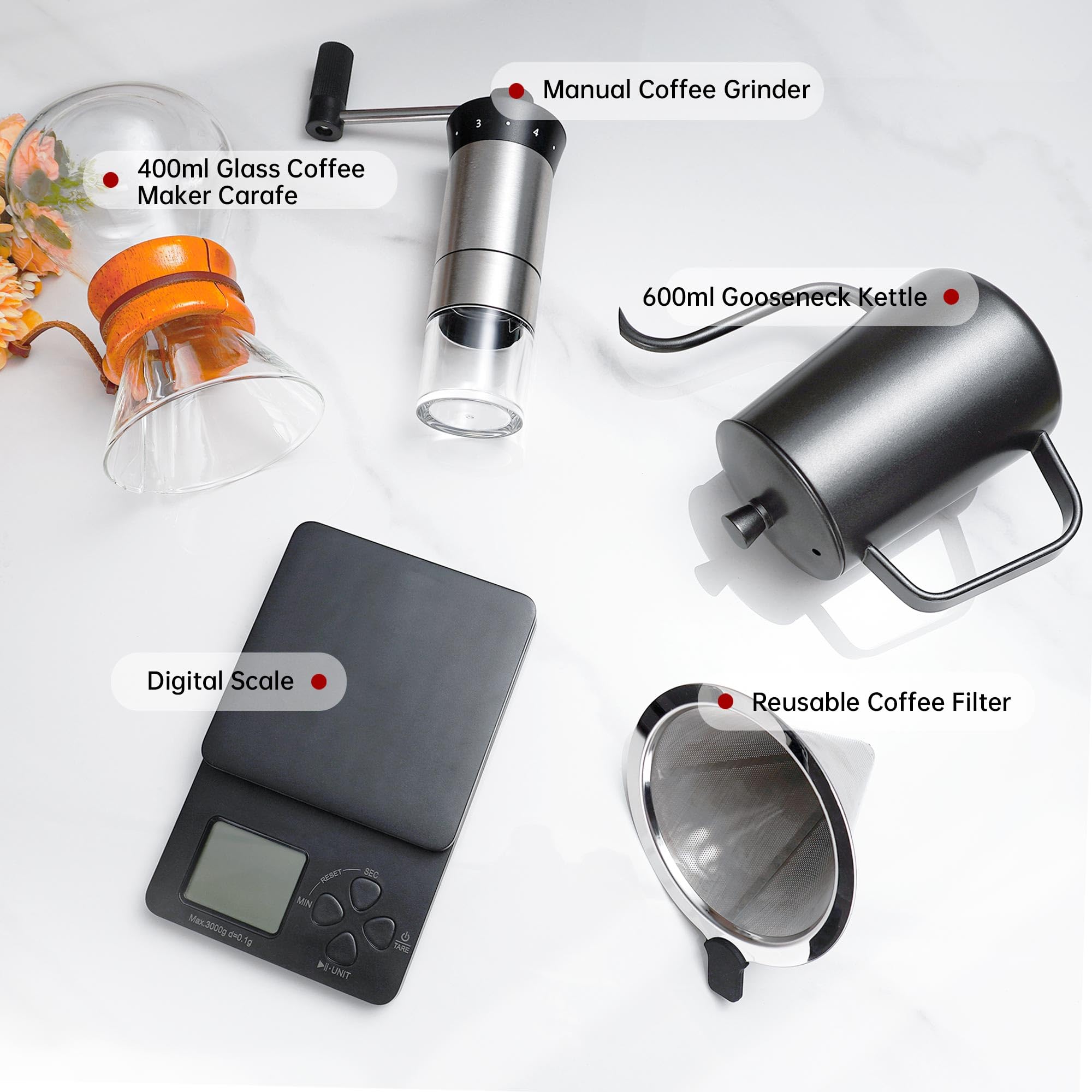 SuperCook pour-over kit stainless filter highlights durable, reusable filtration for cleaner cups.