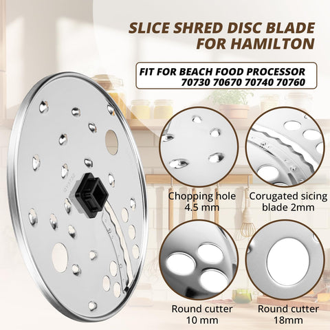 SuperDi stainless steel disc blade provides rust resistance and long-lasting sharpness.