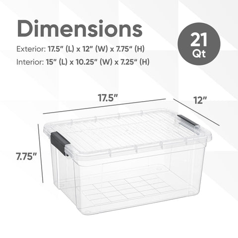 Superio stackable latch box towers neatly on shelves
