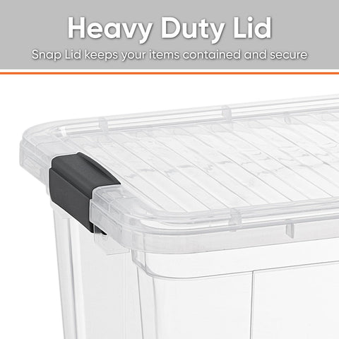 Superio transparent crate shows contents at a glance