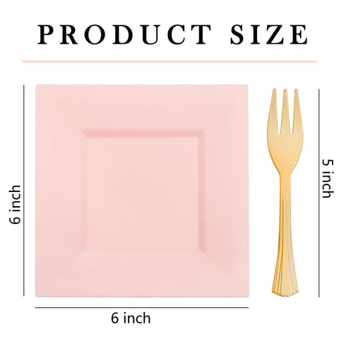 Supernal table setting with pink and gold accents.