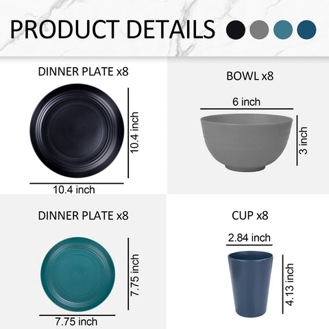 Dark gray Supernal dinnerware offers lightweight durability for daily dining.