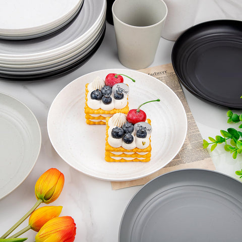 Supernal reusable dinnerware resists drops and is easy to reuse