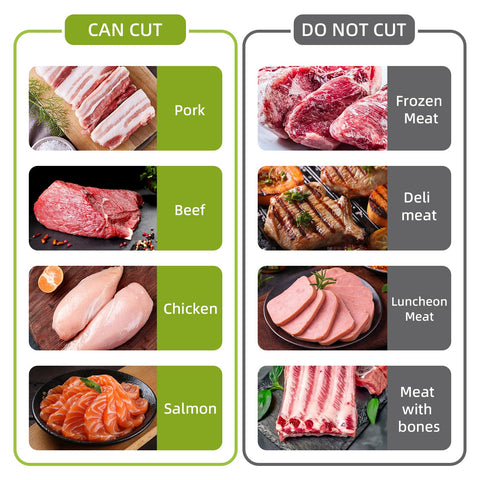 SupMaKin Fresh Meat Slicer with suction base stays steady on smooth countertops.