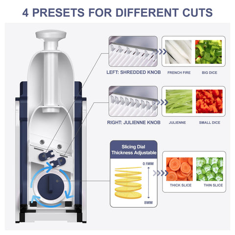 SupMaKin quick slices in julienne or dice for efficient cooking