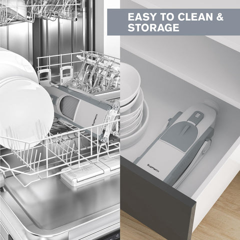 SupMaKin Safe Mandoline Slicer foldable-design saves cabinet space when stored.