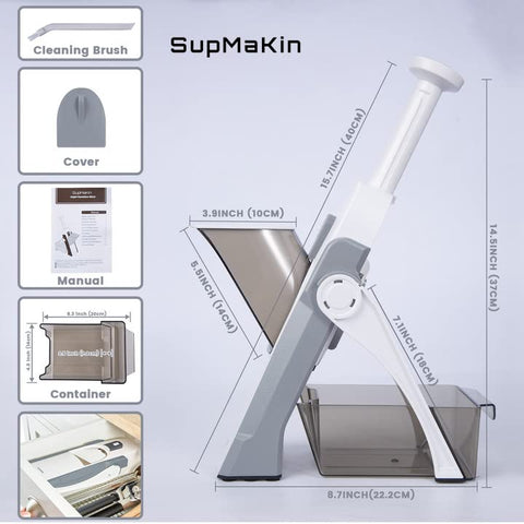 SupMaKin Safe Mandoline Slicer foldable design saves cabinet space after use