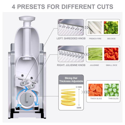 SupMaKin Safe Mandoline Slicer julienne mode for uniform matchsticks