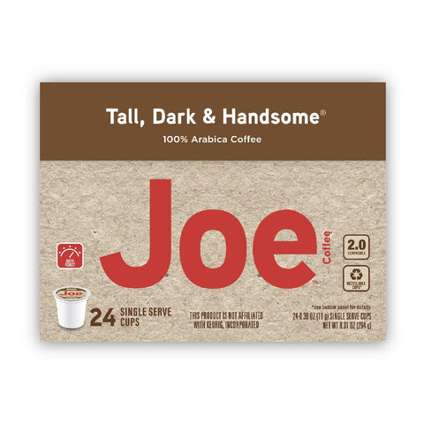 SUPOOBE Joe Knows Coffee packaging shows convenient single-serve design and recyclability.