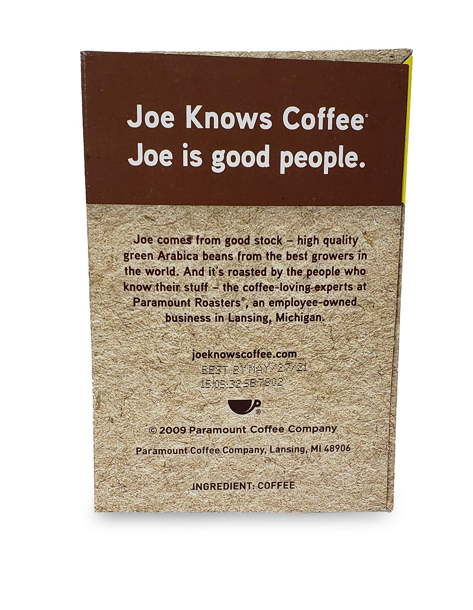 SUPOOBE Joe Knows Coffee steaming cup emits rich aroma and warmth.
