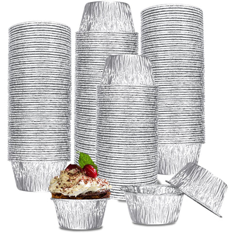 SUPPHOUS 3oz aluminum foil baking cups with even heating for consistent results