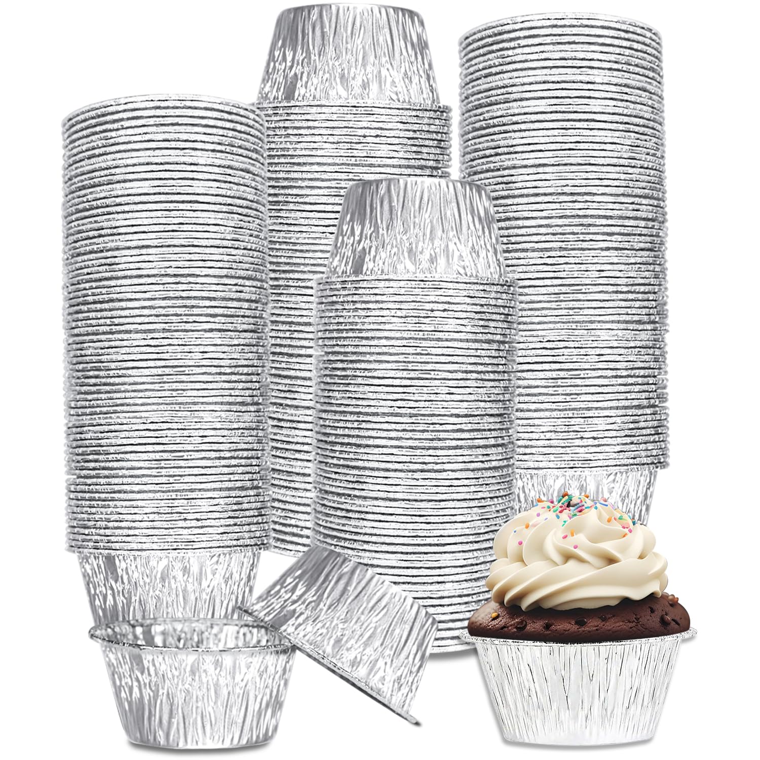 SUPPHOUS aluminum baking cups in package for quick, mess-free prep.