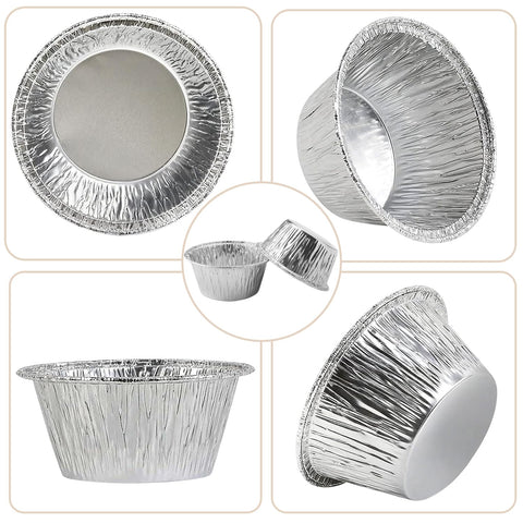SUPPHOUS silver foil cups ideal for mess-free baking and easy serving