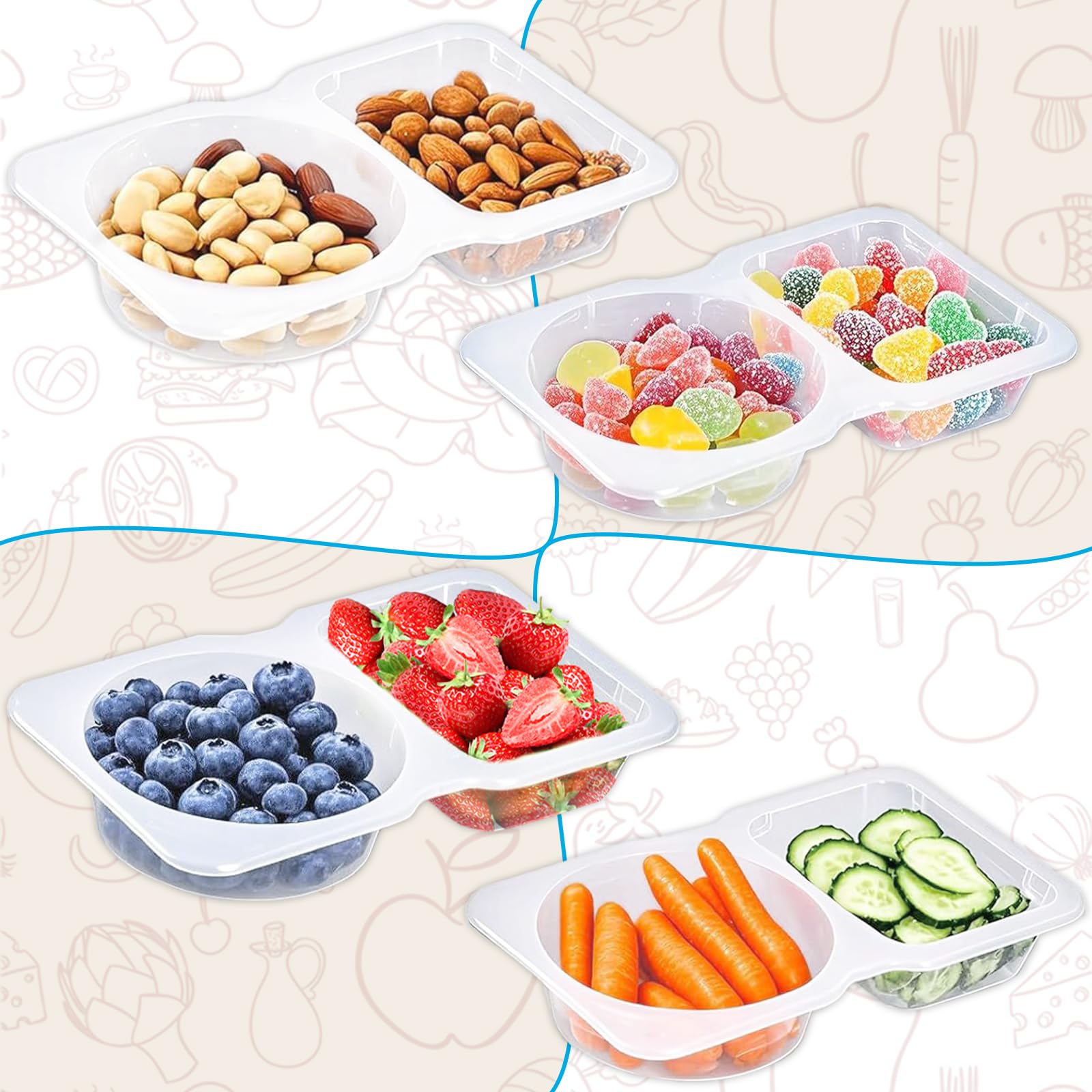 SUPPHOUS kids snack container lunchbox-size, perfect for school day portions.