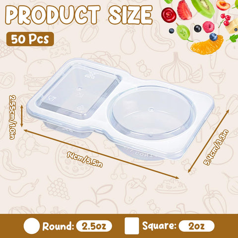 SUPPHOUS two-compartments snack container lid on, showing secure, mess-free dining.