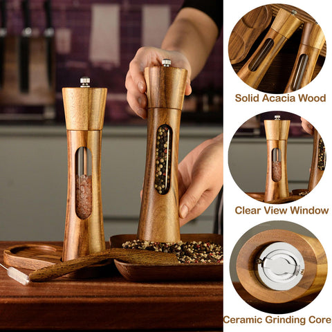 SUPRNN 8in refillable mills with twist mechanism for quick refills.