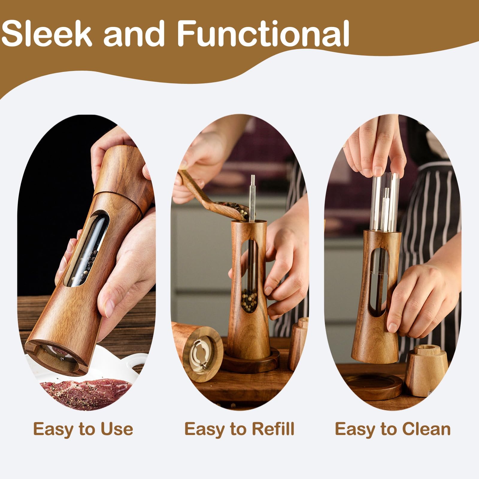 SUPRNN durable acacia wood adds natural warmth to any kitchen.