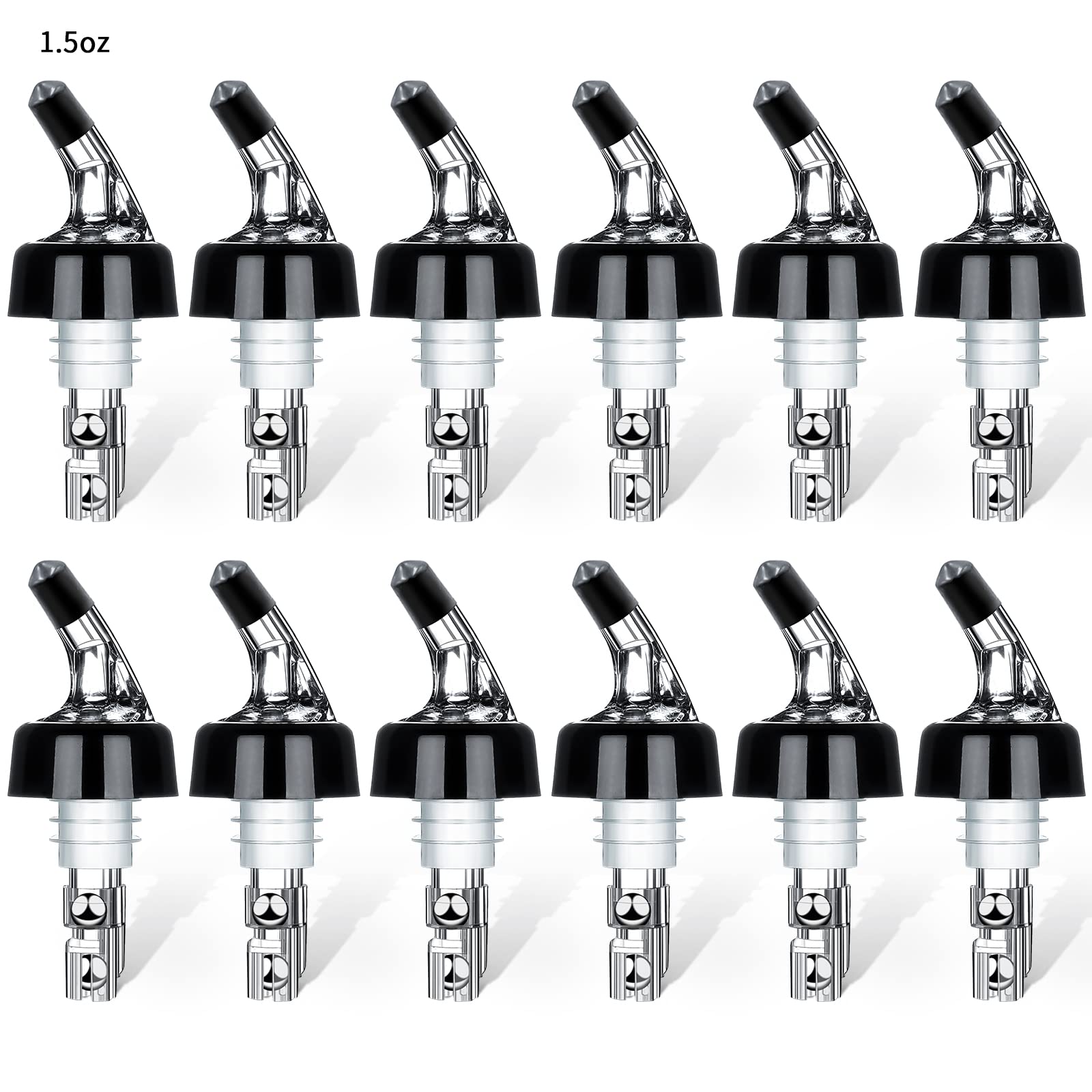 SuproBarware automatic pourer on bottle delivering precise 1.5 oz pours.