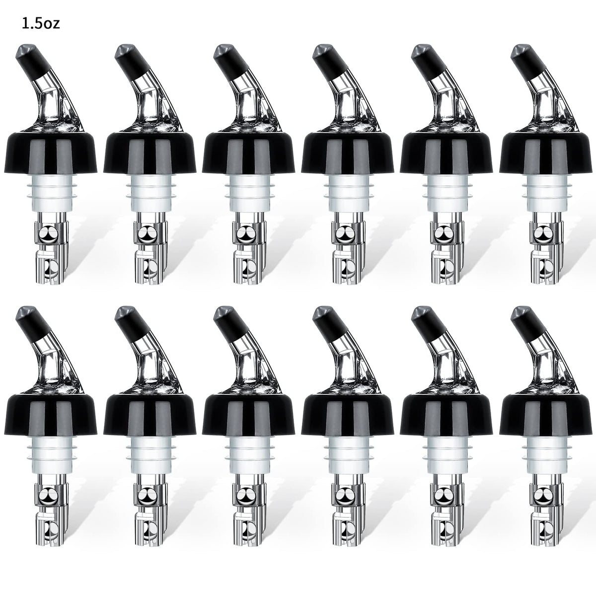 SuproBarware automatic pourer on bottle delivering precise 1.5 oz pours.