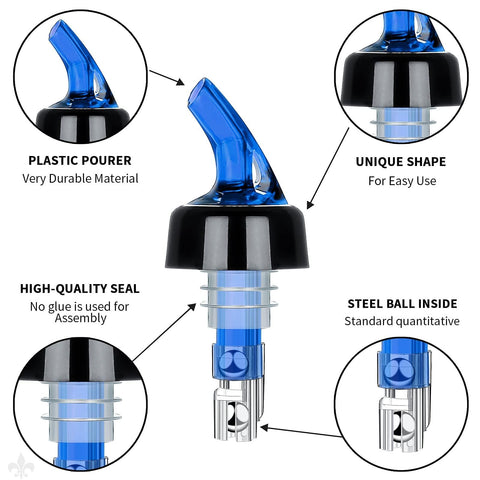 SuproBarware clear pourer closeup showing durable virgin plastic