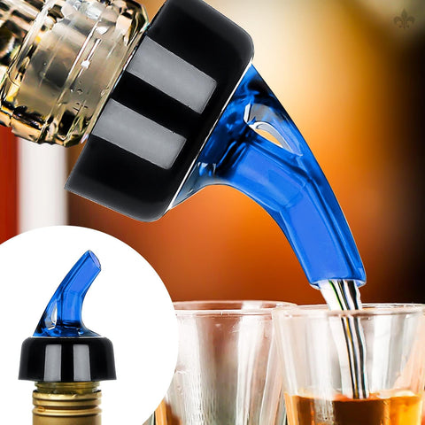 SuproBarware liquor pourer in green angle view for controlled flow