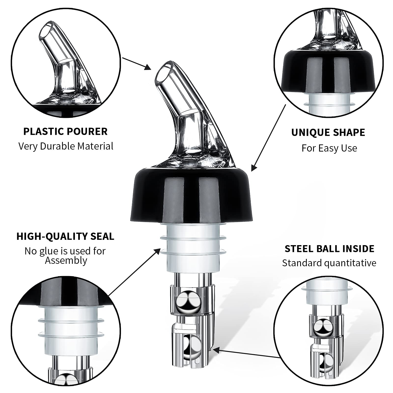 SuproBarware measured pour close-up shows accurate 1.5 oz portions.