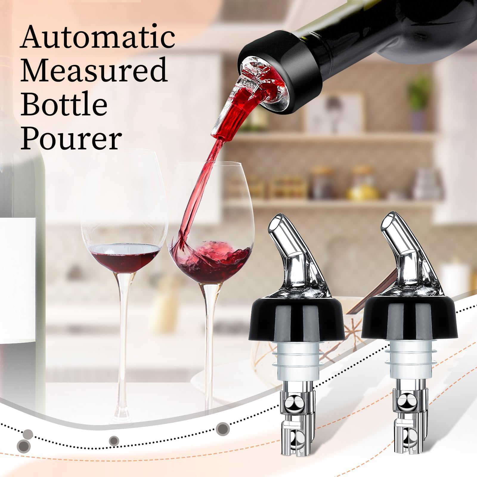 SuproBarware 1oz pourer reduces overpouring and waste in home bar