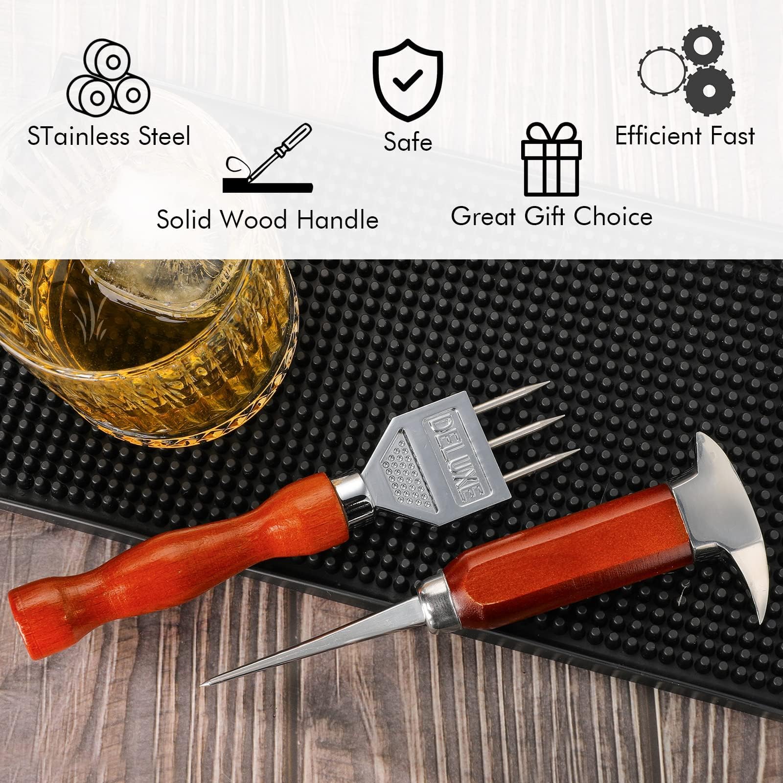 SuproBarware stainless steel core emphasizes durability and rust resistance.