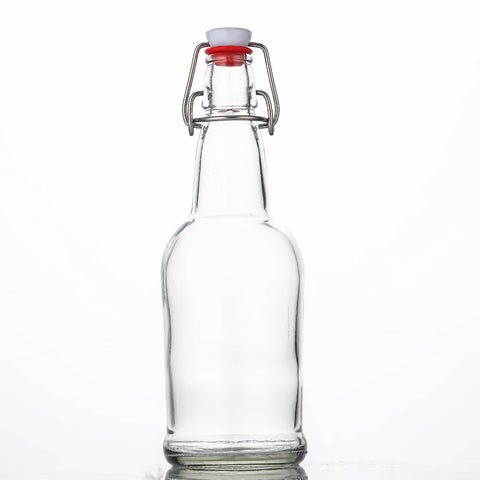SureSave-USA amber glass bottle with swing cap preserves freshness and flavor.