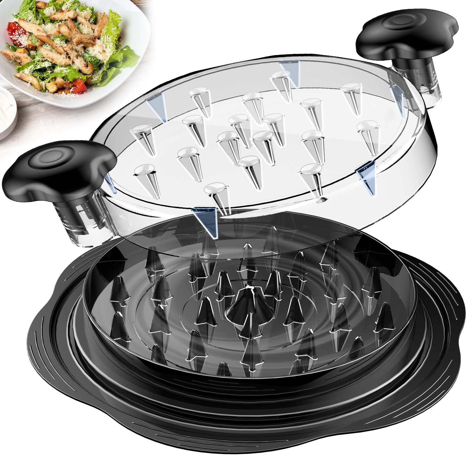 SURETIVIAN chicken shredder large twist view for fast, even shredding.