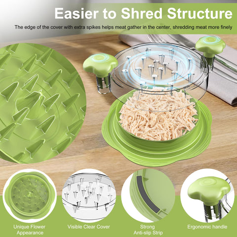 Suretivian chicken shredder anti-slip base keeps it steady during shredding.
