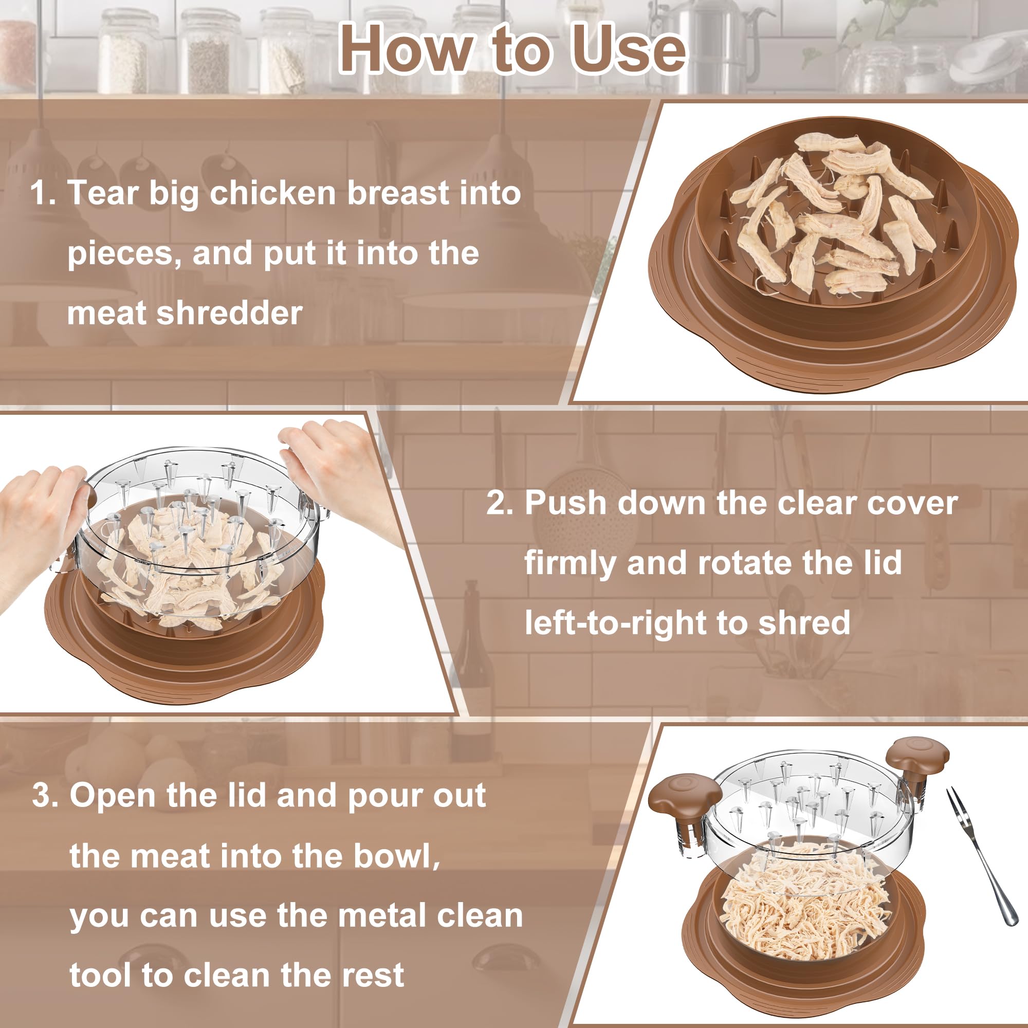 Dishwasher-safe design makes cleanup easy after meal prep.