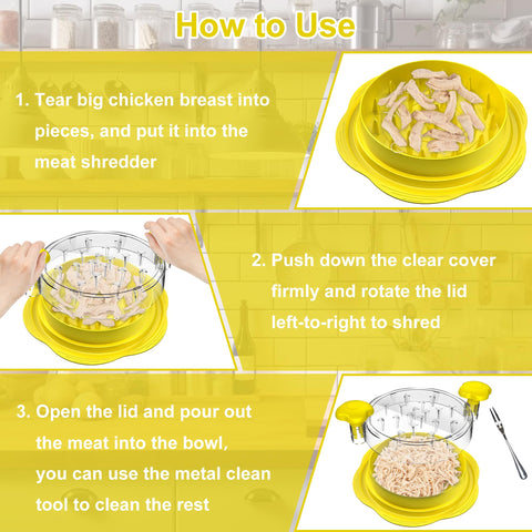 Suretivian chicken shredder dishwasher-safe design for easy cleanup