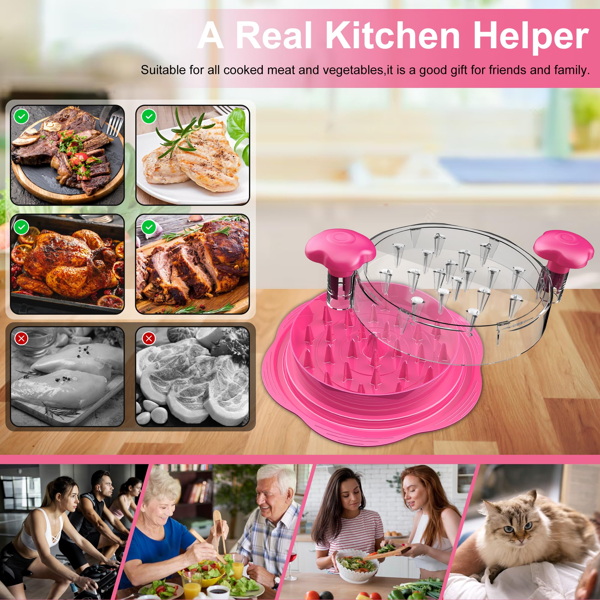Suretivian flower-design lid adds style to your kitchen while shredding