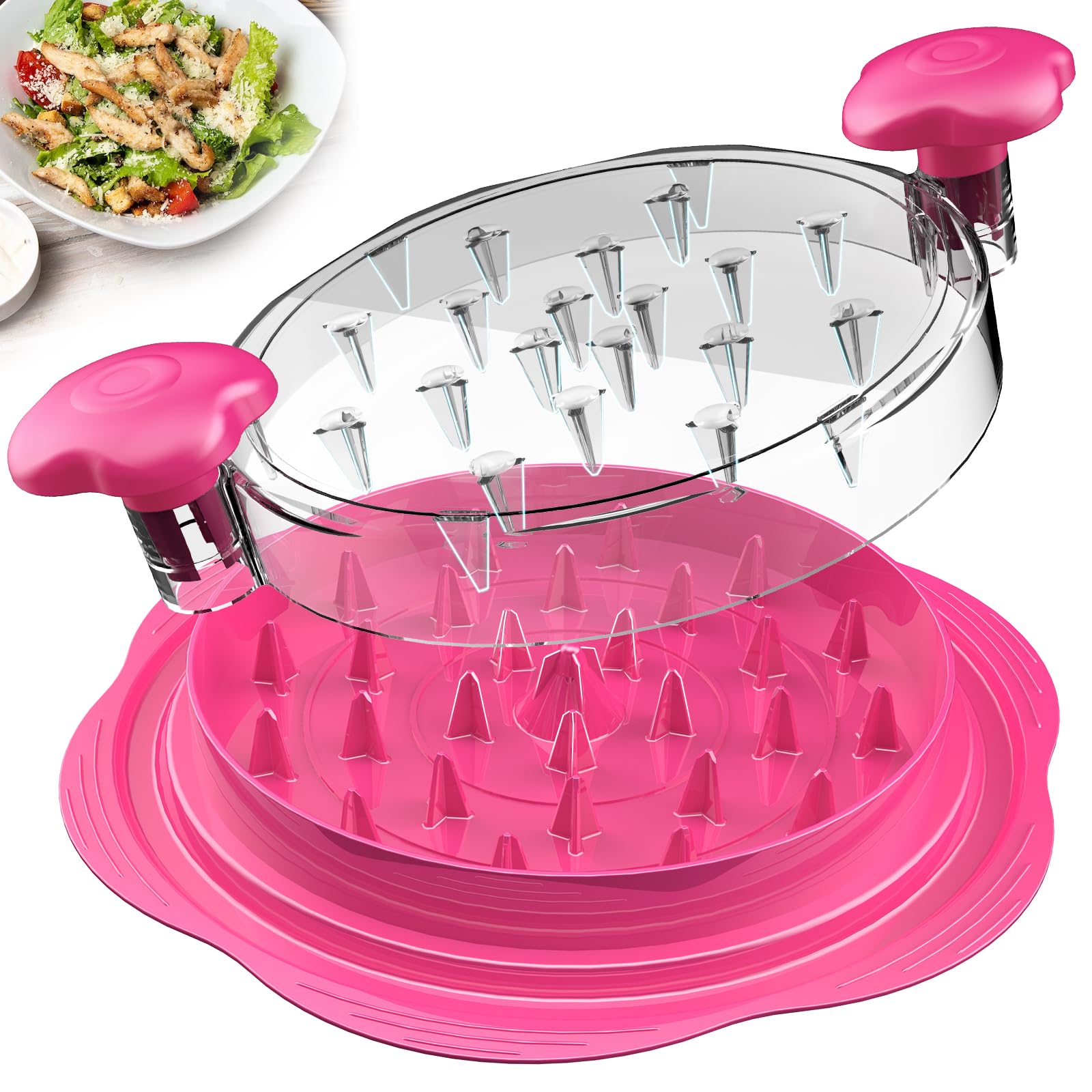 Suretivian chicken shredder with twist handle for quick, even shredded chicken