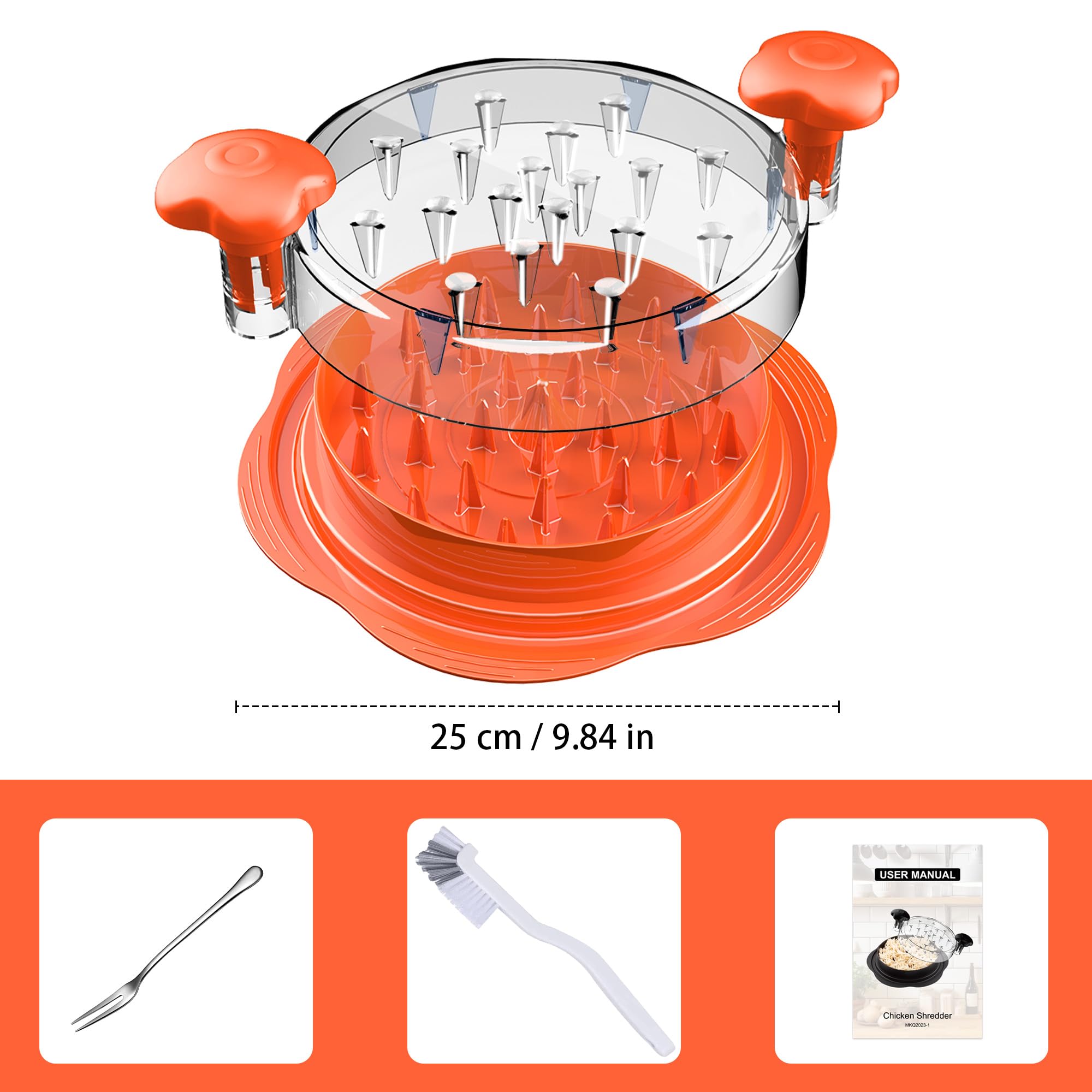 Suretivian orange design adds stylish kitchen flair.