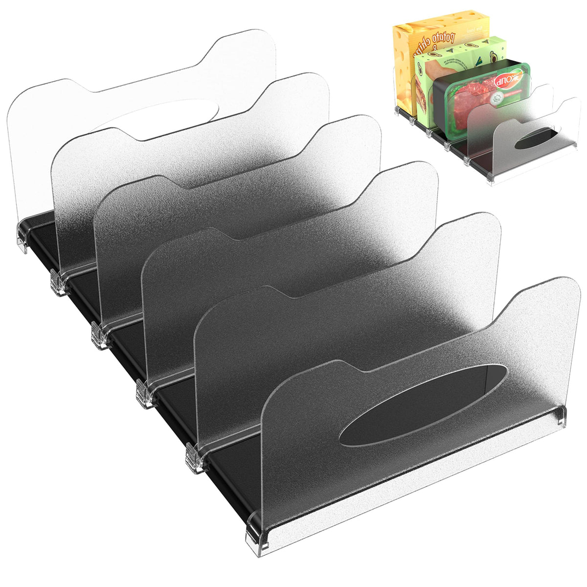 SURETIVIAN freezer organizer base keeps items neatly accessible.
