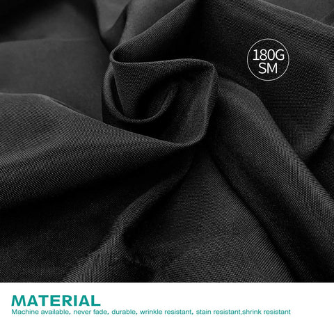 Close-up of Surmente fabric texture on a black tablecloth