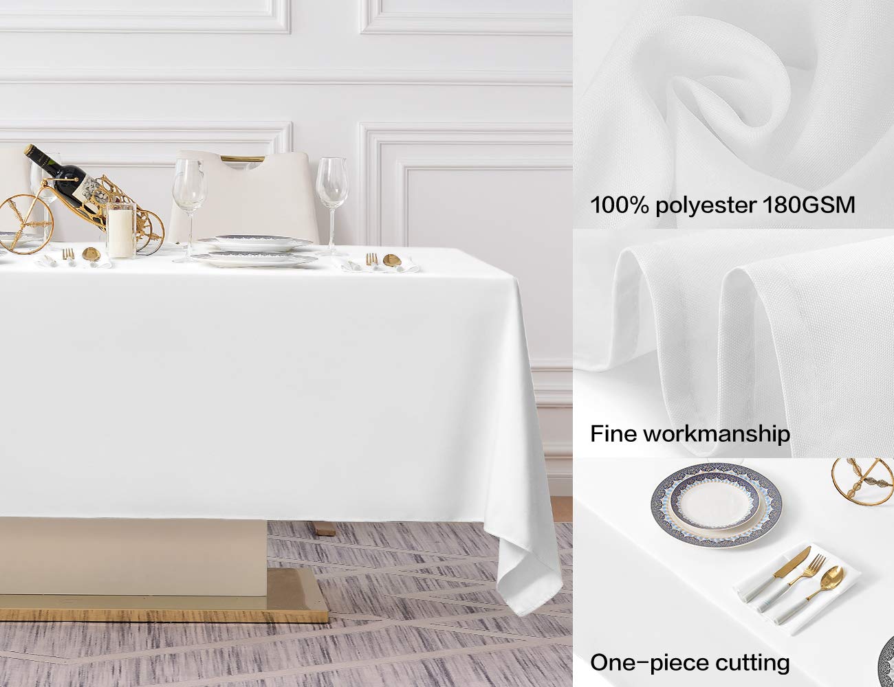 Surmente wedding tablecloth creates a refined setting for weddings and banquets