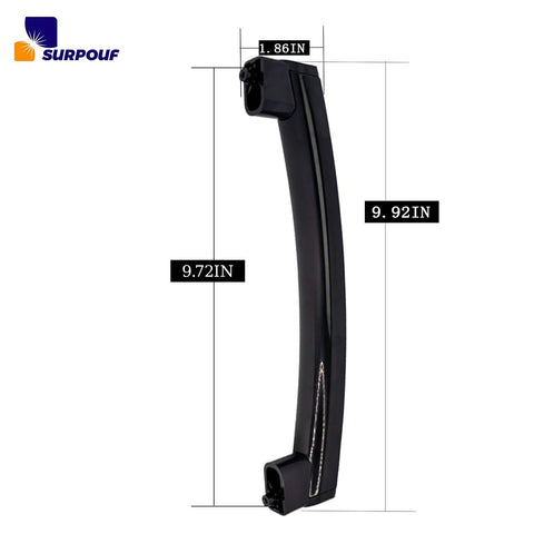 SURPOUF microwave door handle with support, side view, ergonomic grip for safe operation.