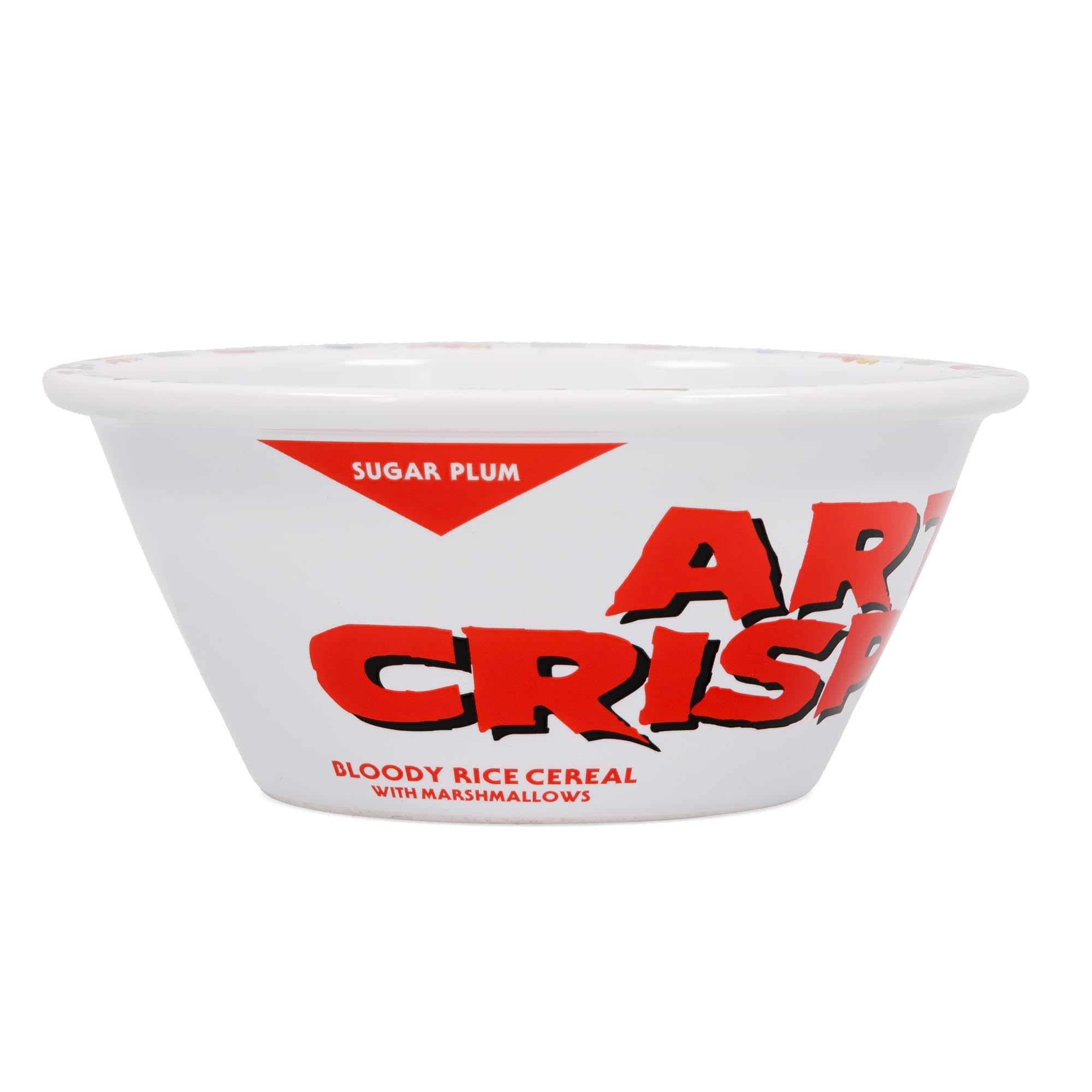 Surreal Entertainment Terrifier 2 Art Crispies bowl rim with marshmallow decorations
