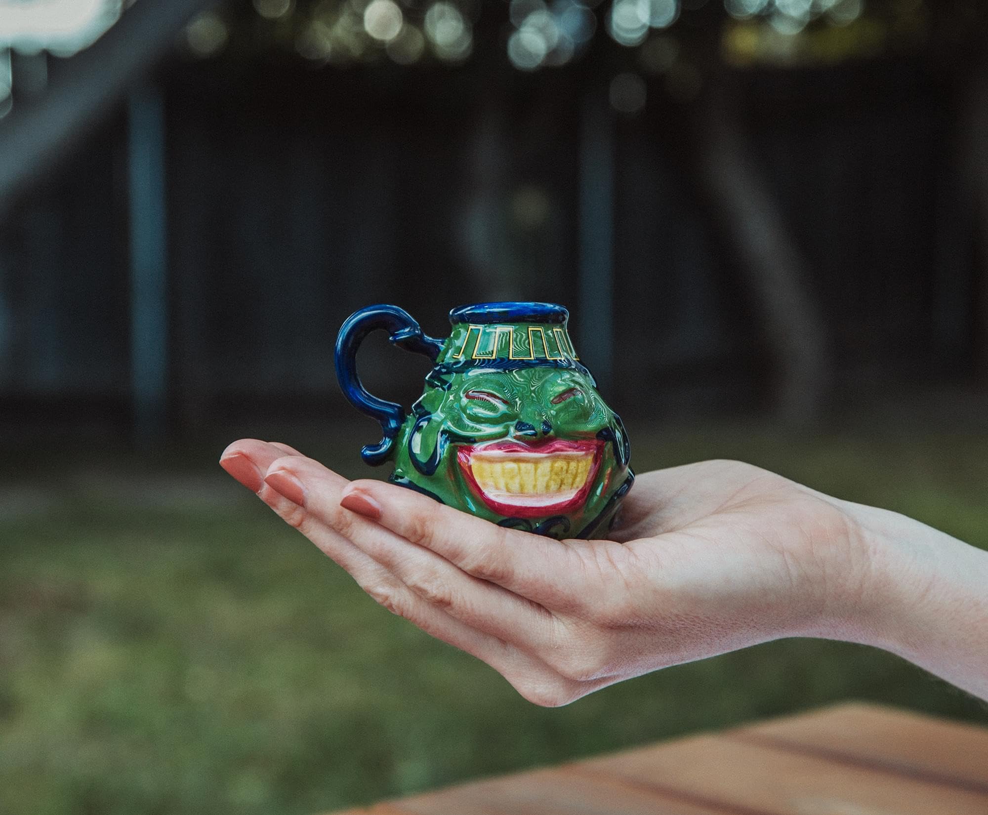 Surreal Entertainment Pot Of Greed mini mug hand-wash only, not dishwasher safe.