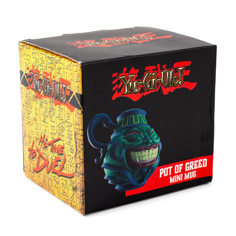 Surreal Entertainment Pot Of Greed mini mug red eyes and grin add collectible flair.