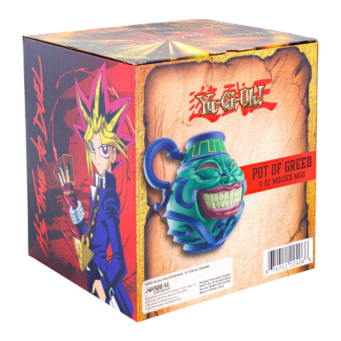 Surreal Entertainment Pot of Greed mug, full figure showcasing the 11-ounce size.